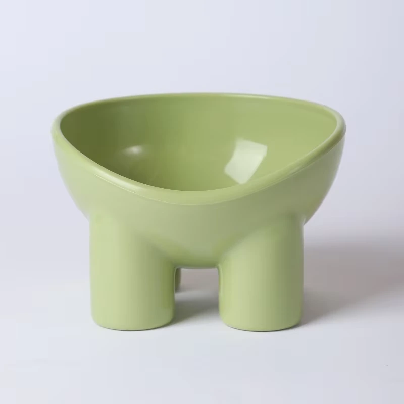 wholesale Pet Products Feeder Elevated Dog Water Food Feeding Pet Bowl for Dogs and Cats with Stand factory price-green 1