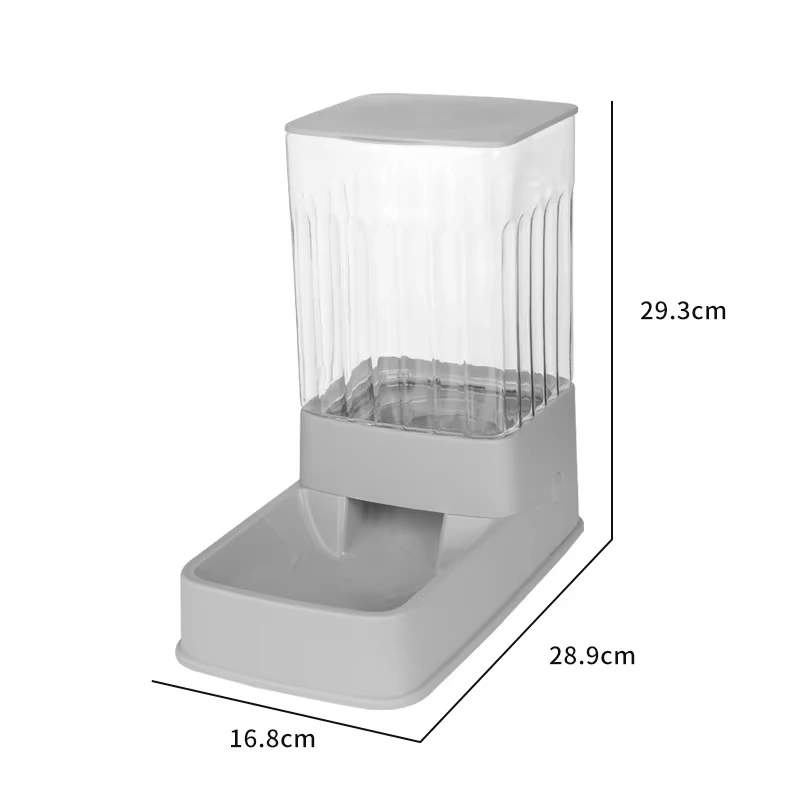 wholesale 3.5L Automatic Pet Food Feeder Water And Food Storage Anti-Spill Bowl Water Dispenser Pet Bowls & Feeders for Dogs and Cats-grey 1