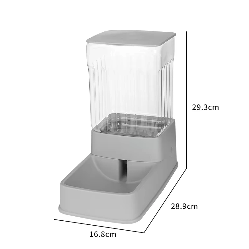 wholesale 3.5L Automatic Pet Food Feeder Water And Food Storage Anti-Spill Bowl Water Dispenser Pet Bowls & Feeders for Dogs and Cats-grey water 1