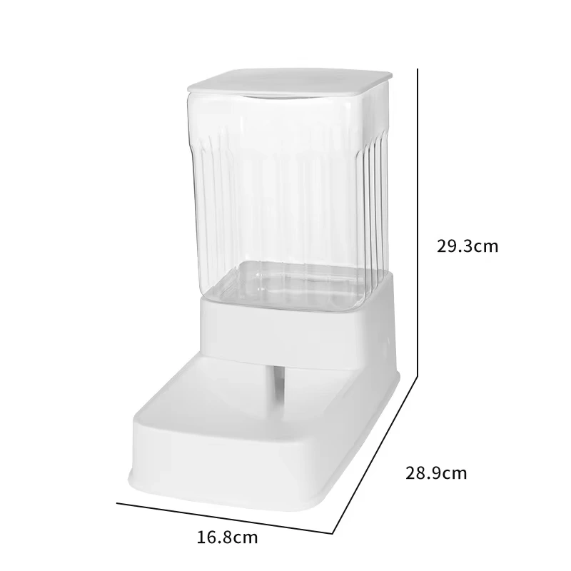 wholesale 3.5L Automatic Pet Food Feeder Water And Food Storage Anti-Spill Bowl Water Dispenser Pet Bowls & Feeders for Dogs and Cats-white water 1