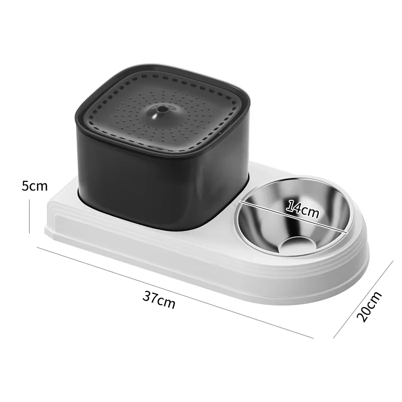 factory price high quality Smart pet feeder cat water dispenser automatic fountain filter feeder for pets-black 1