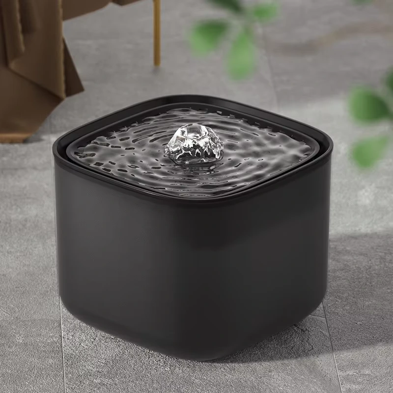 Automatic Smart Pet Water Dispenser with Filter Large Capacity Cat Dog Water Circulating Bowl Wholesale Pet Bowls & Feeders-black 1