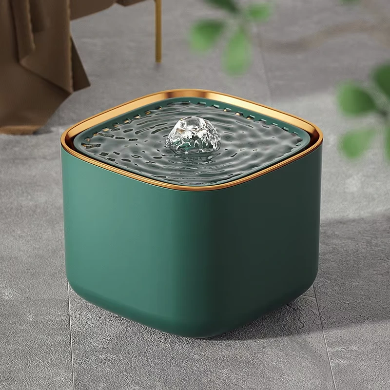 Automatic Smart Pet Water Dispenser with Filter Large Capacity Cat Dog Water Circulating Bowl Wholesale Pet Bowls & Feeders-green2 1