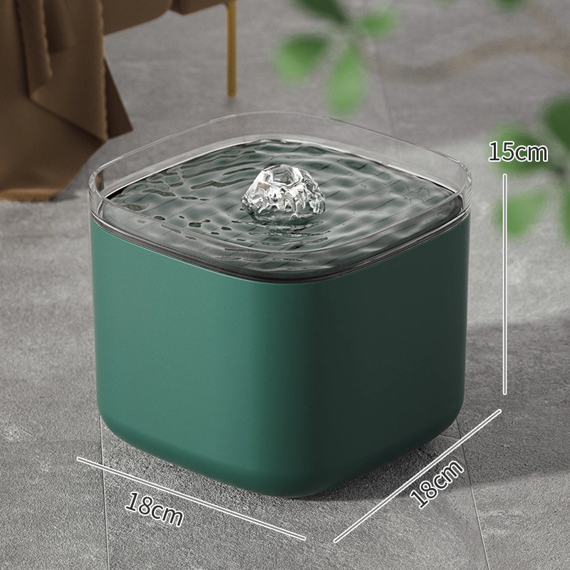 Automatic Smart Pet Water Dispenser with Filter Large Capacity Cat Dog Water Circulating Bowl Wholesale Pet Bowls & Feeders-green1 1
