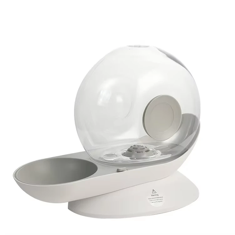 Snail-shaped Hot Customize Logo Trending Latest Stylish cat Water Fountain Dispenser Automatic wireless Drinking bowls-white 1