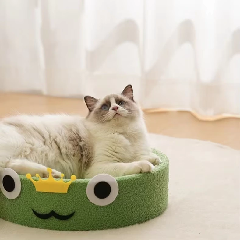 Groothandel Cat Scratcher Kattenbed voor binnenkatten Natuurlijke handgeweven sisal krabplank Duurzame bescherming van meubels-kikker 1