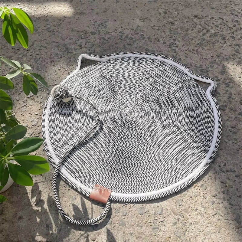 wholesale Multi-functional Custom Color Natural Sisal Cat Scratch Board Carpet Cotton Rope Pet Sleeping Mat For Cat Grinding Claw Playing-grey 1