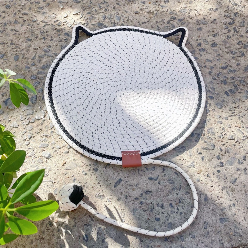 groothandel multifunctionele aangepaste kleur natuurlijke sisal kat krasplank tapijt katoenen touw huisdier slaapmat voor kattenslijpen klauw spelen 1