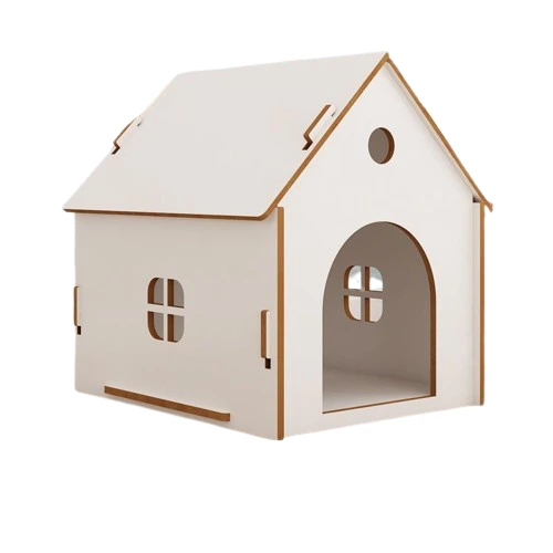 groothandel Four Seasons huisdierhuis massief hout afneembaar waterdicht klein katten- en hondenhuis-wit 1