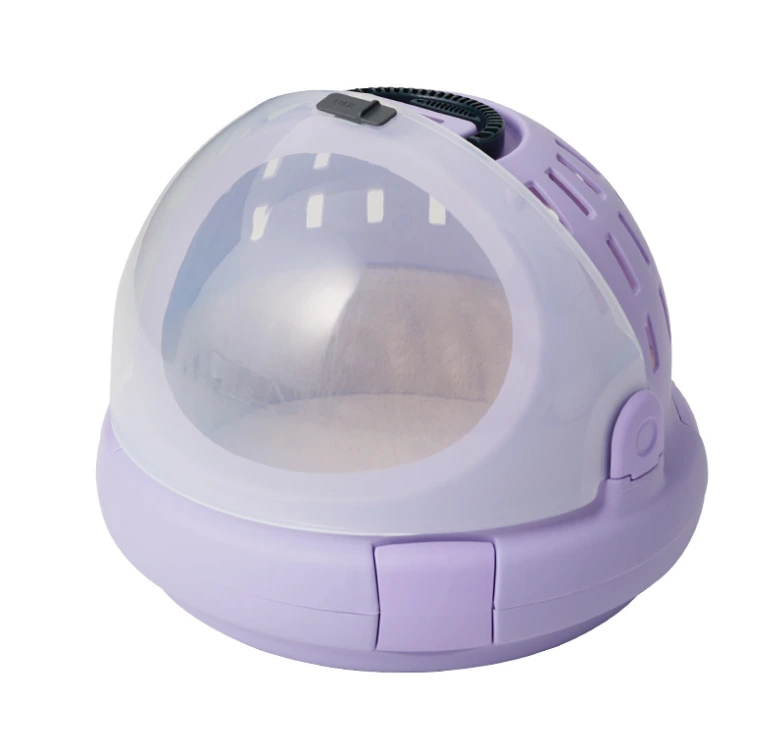 groothandel Nieuwe stijl semi-gesloten kattenbed en draagbare kattendrager Multifunctionele ruimtecapsule Cat Space Capsule Bed-paars 1