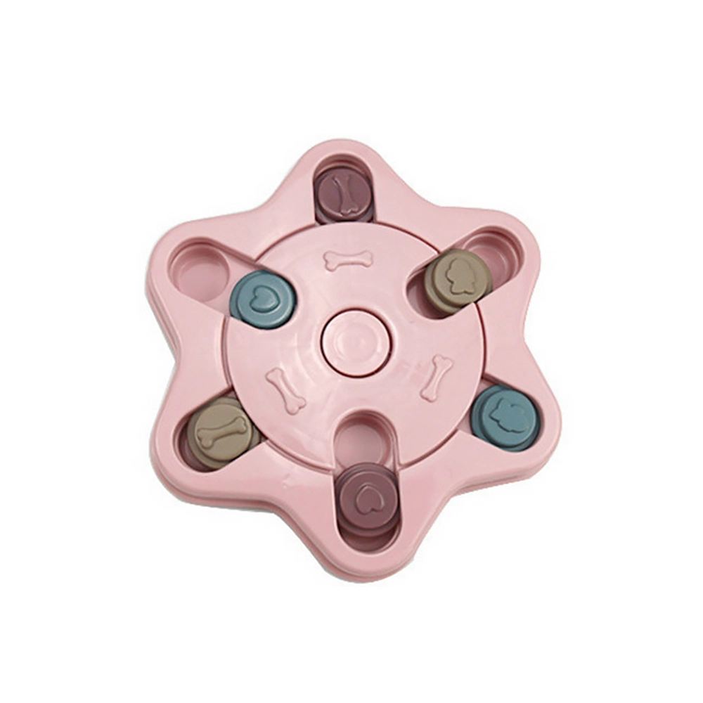 Groothandel plastic huisdier interactief speelgoed hondenpuzzels speelgoed voor kleine slimme honden-roze2 1