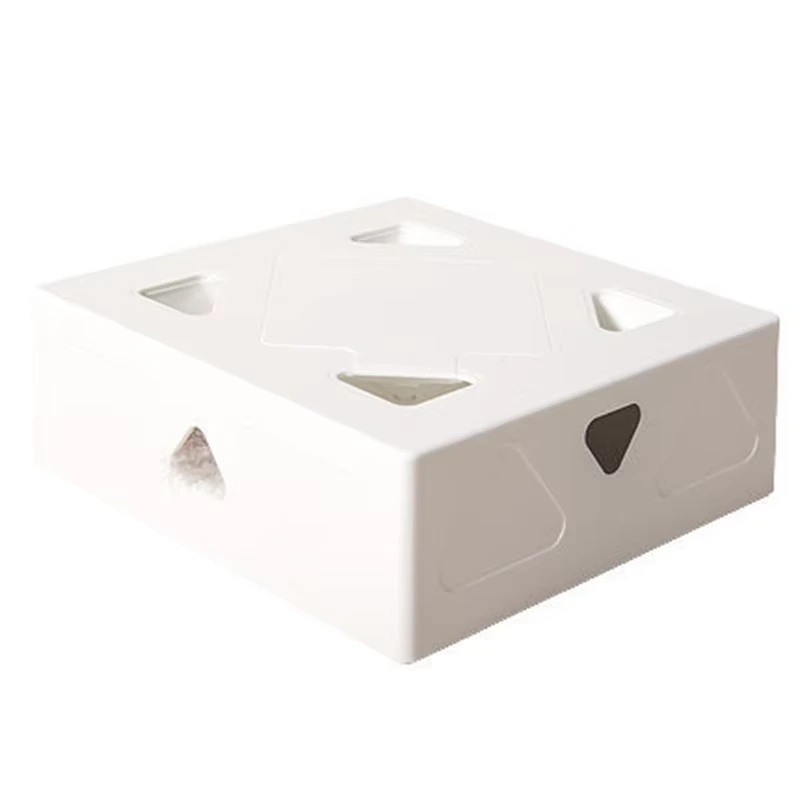 wholesale Rompecabezas interactivo automático recargable Juguete para gatos Juego de juguetes para gatos de diseño divertido Juguetes electrónicos inteligentes para mascotas para gatos-blanco 1