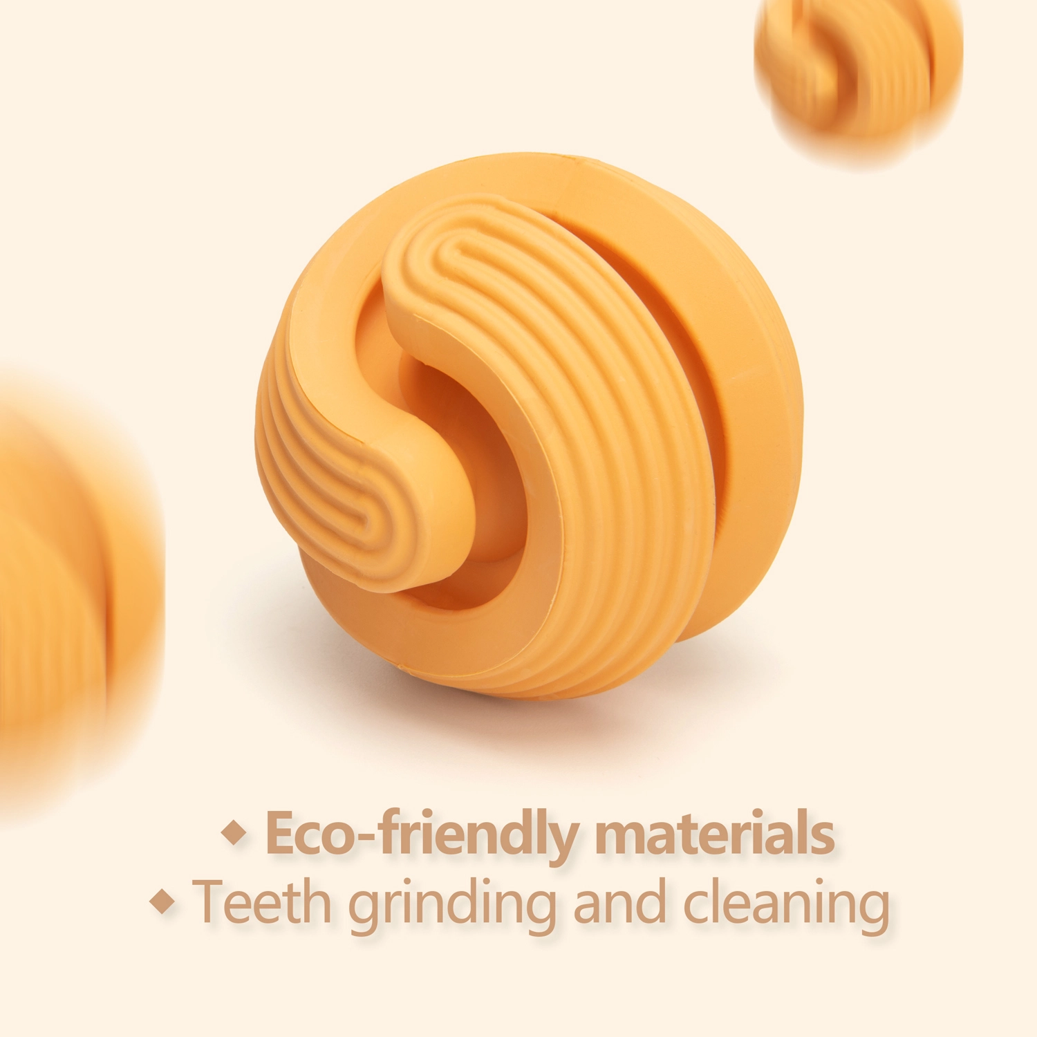 wholesale Leakage Food Dog Bite Dog Molar Ball Pet Chew Toy Interactive Dog Toys Ball for Teddy Outdoor Training Toy-orange 1