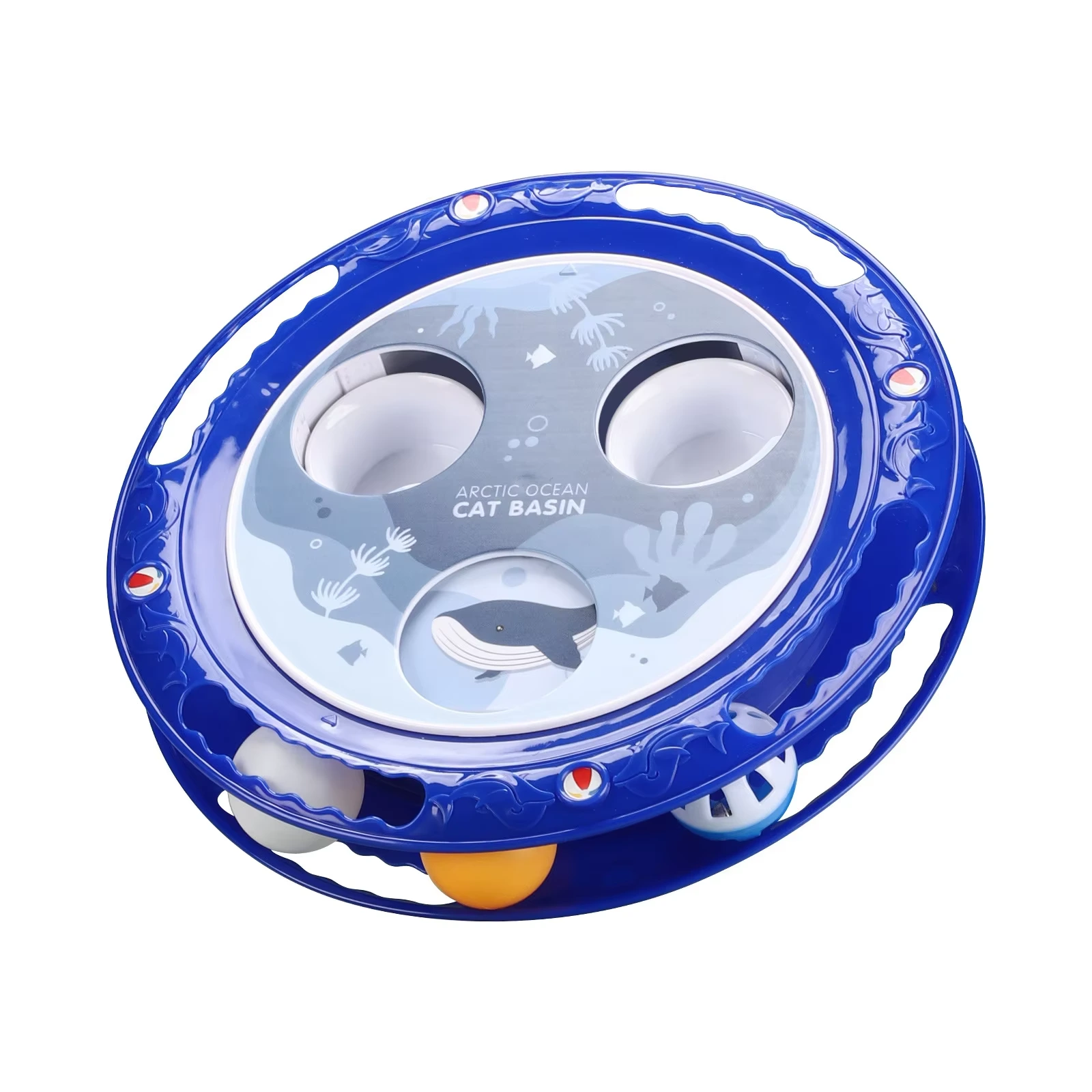 wholesale Eléctrico Interactivo Orbital Ocultamiento Alimentación Mascota Gato-Perro Bola Eléctrica Rotación de 360 ​​​​grados Placa giratoria antideslizante Tease Juguete Alimentador1 1