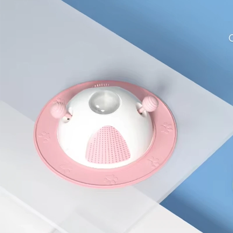 groothandel antislip Cat Smart Capsule lekkende ruimteschip huisdiervoer speelgoed-roze 1