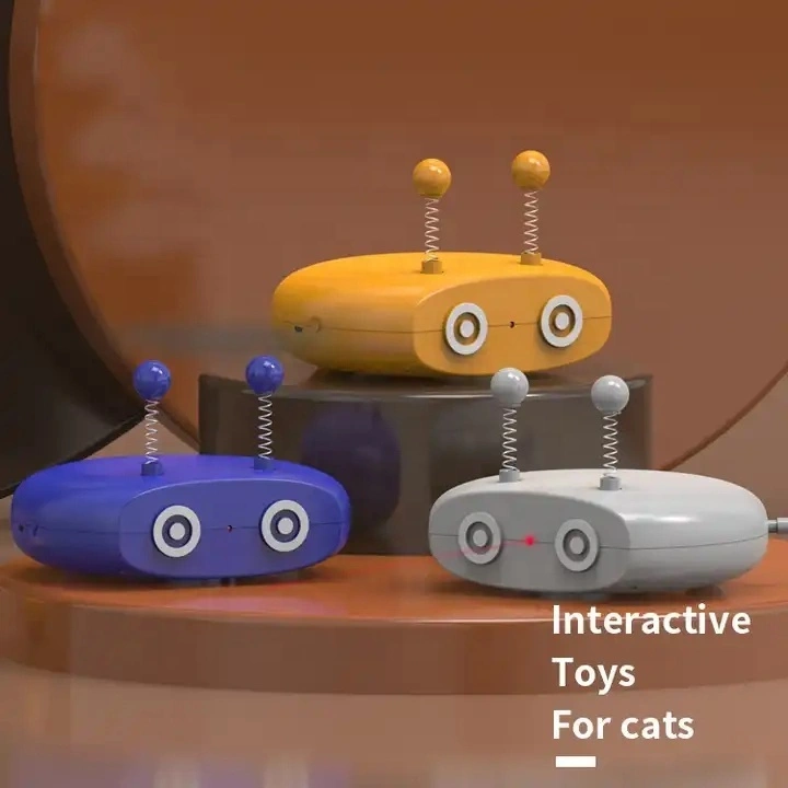 wholesale Accesorios multifunción para mascotas Juguete interactivo para gatos Juguetes móviles robóticos automáticos para gatos con láser y plumas personalizados 1