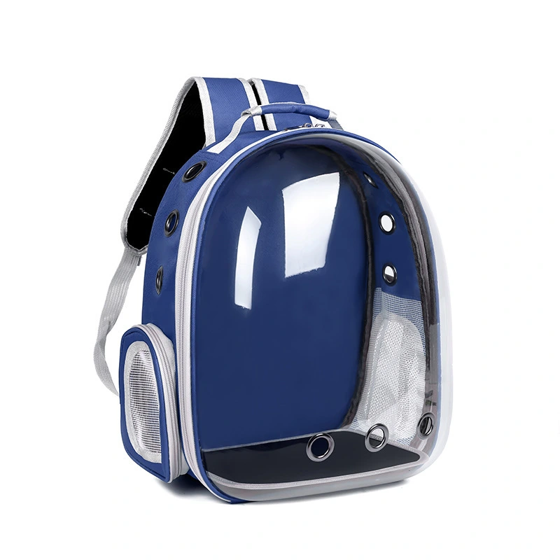 groothandel dierentas Hot Selling Luxe kleine hondenkatrugzak Comfortabel en ademend voor huisdierenreistas-blauw2 1