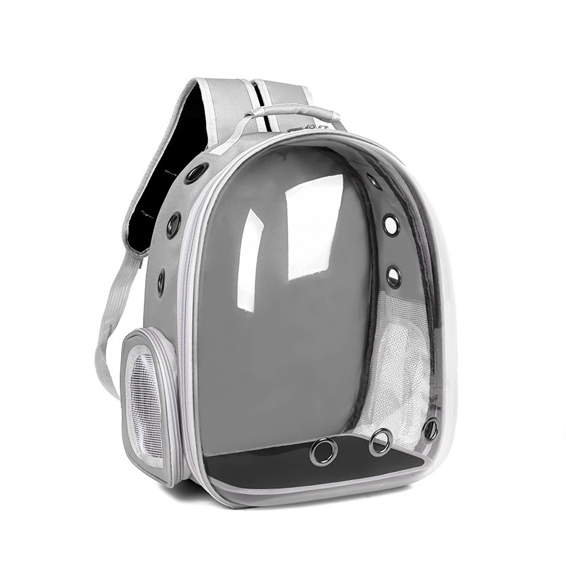 groothandel dierentas Hot Selling Luxe kleine hond kat rugzak comfortabel en ademend voor huisdier reistas-grijs 1
