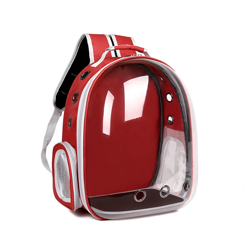 wholesale pet bag Hot Selling Luxury Small Dog Cat Backpack Comfortable and Breathable for Pet Travel bag-red 1
