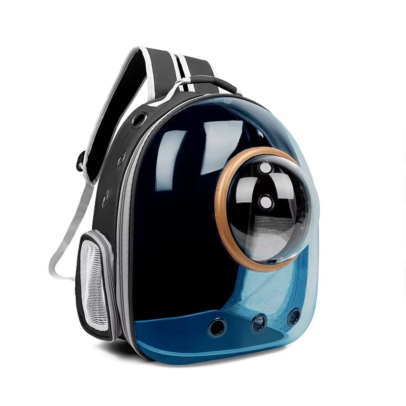 Hot Selling Breathable Transparent Space Capsule Cat Dog Travel Bag Pet outdoor Carrier Backpack-blue 1