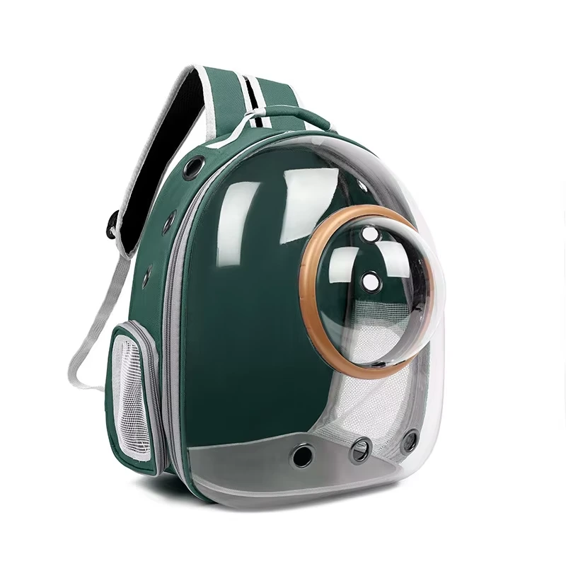 Hot Selling Breathable Transparent Space Capsule Cat Dog Travel Bag Pet outdoor Carrier Backpack-green 1