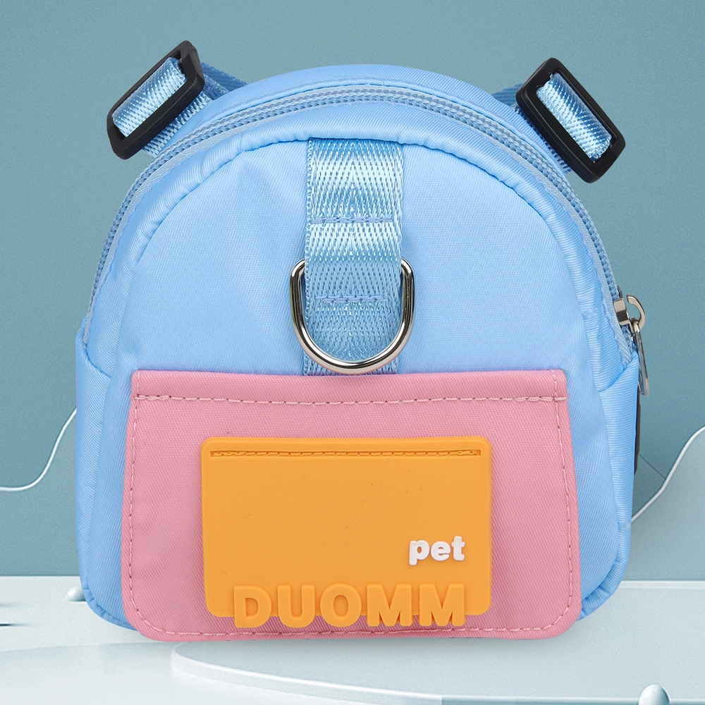 wholesale  dog belt Pet Supplies Adjustable Puppy Backpack Factory Price Cartoon Dog Bag Outdoor Travel Portable Pet Small Bags poop bag holder-blue 1