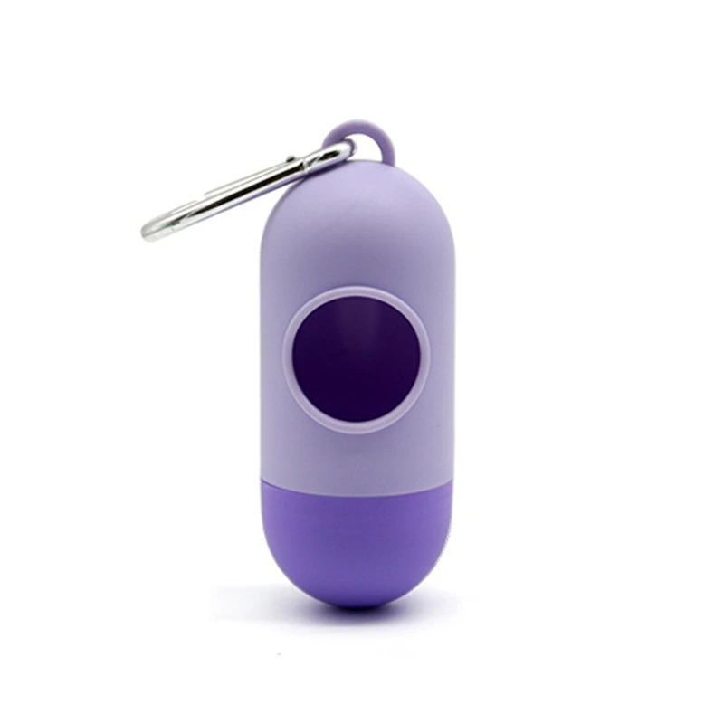 Top Seller Plastic Poop Bags Dispenser Pet Walking Accessory Custom Dog Poop Bag Holder-purple 1