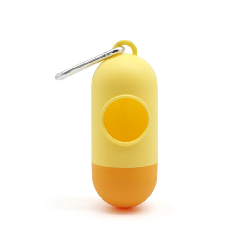 Bestseller Plastic Kakzakjes Dispenser Huisdier Wandelaccessoire Aangepaste Hondenkakzak Houder-geel 1