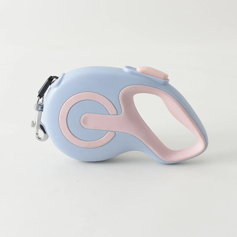 groothandel Hot Verkoop Automatische Telescopische Tractor Hondentape met Ergonomische Antislipgreep Intrekbare Hondenriem-blauw 1