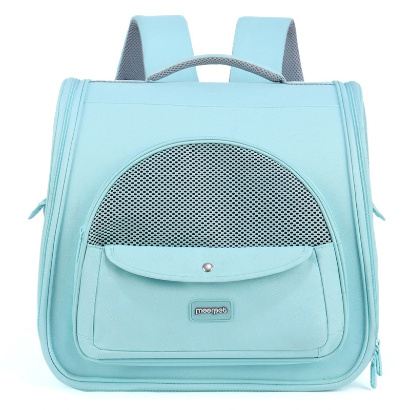 groothandel Cat Bag Pet Bag Draagbare rugzak kan grote capaciteit ademende snoepkleur dragen Cat Pet Supplies-groen 1