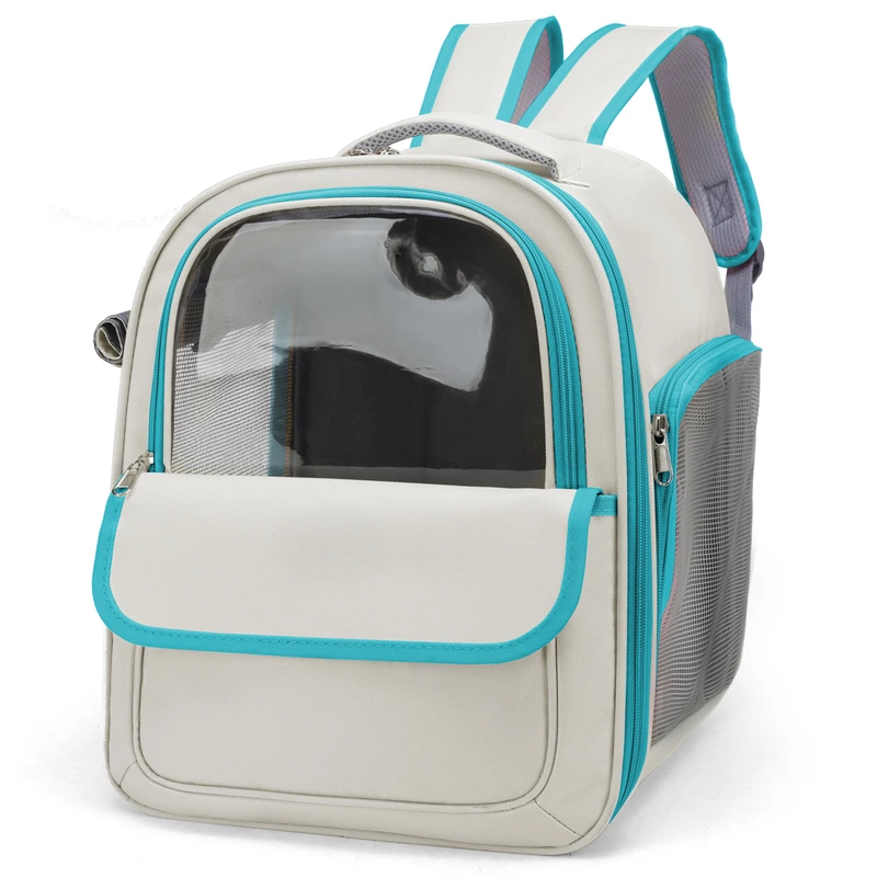 wholesale New Design Pet Backpack Carrier,Portable Cat Carrier Pet Supplies,Breathable Mesh Pets Travel Bags for outdoor-green 1