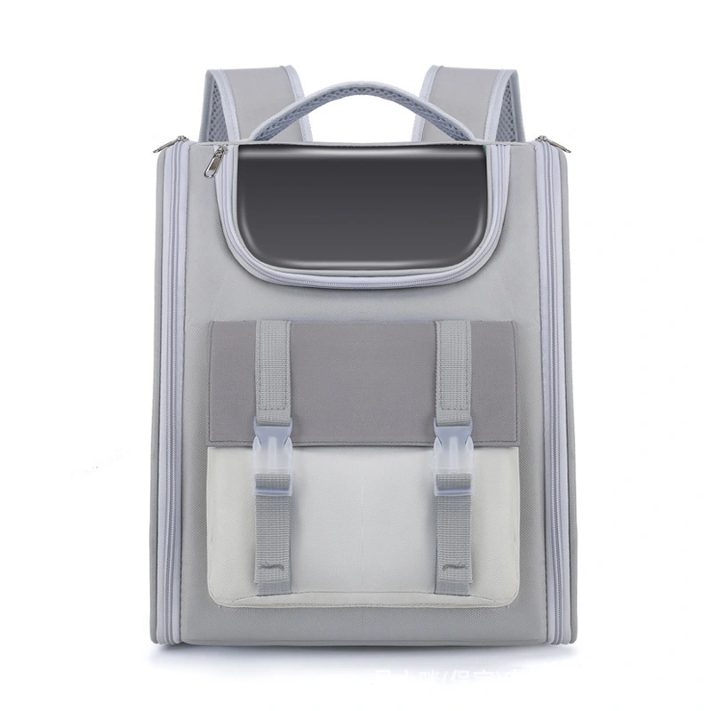 wholesale The New Nylon Durable Breathable Outdoor Carrying Collapsible Large Space Waterproof Backpack Pet Bag-grey 1