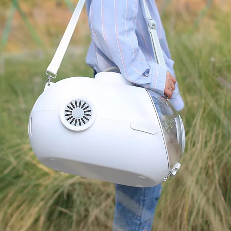 wholesale Pet Bag with Night Light Pet Carrier Bag Portable Space Capsule for Travel-white 1