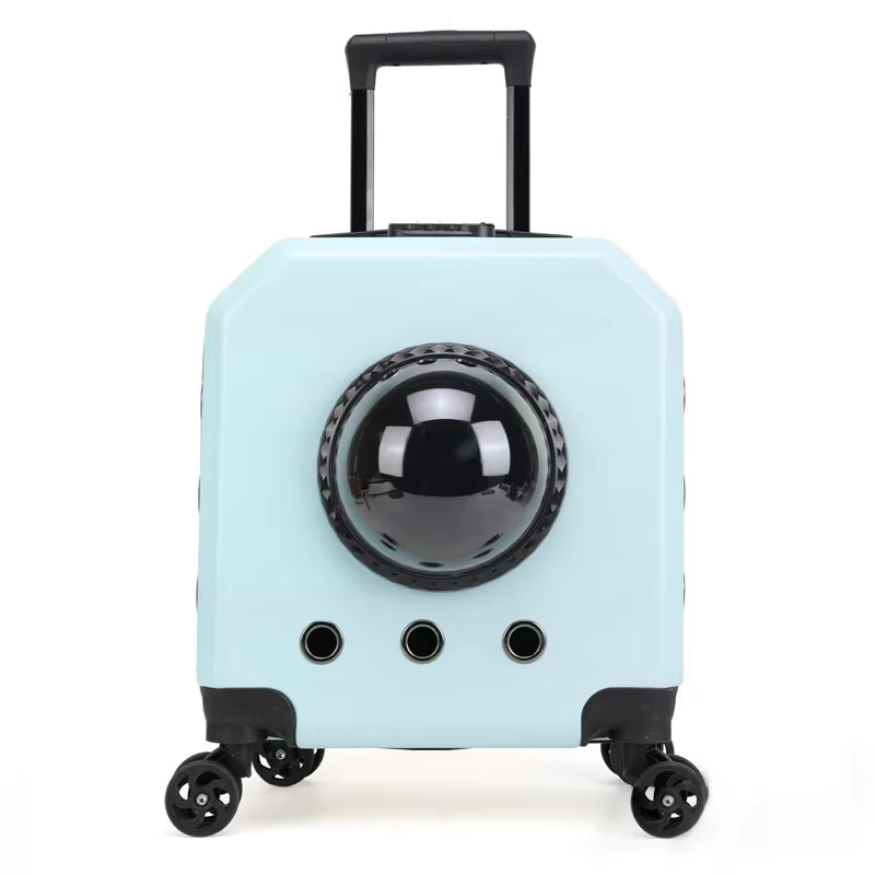wholesale Portable Pet Travel Backpack Pet Carriers Convenient Outdoor Zipper Closure Cat Carriers Small Animal Pet Air Box-blue2 1