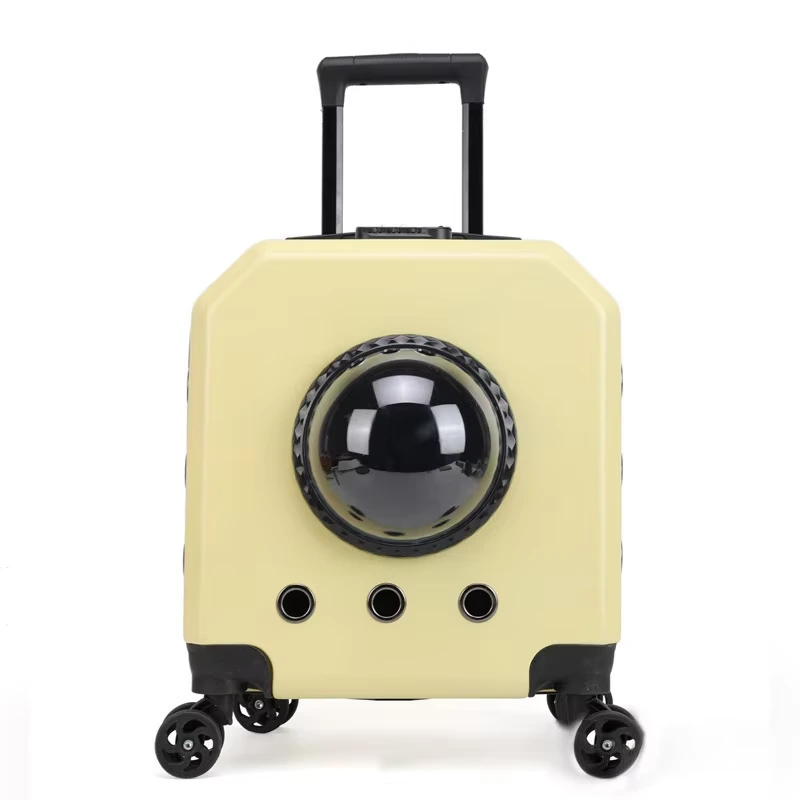 wholesale Portable Pet Travel Backpack Pet Carriers Convenient Outdoor Zipper Closure Cat Carriers Small Animal Pet Air Box-yellow 1