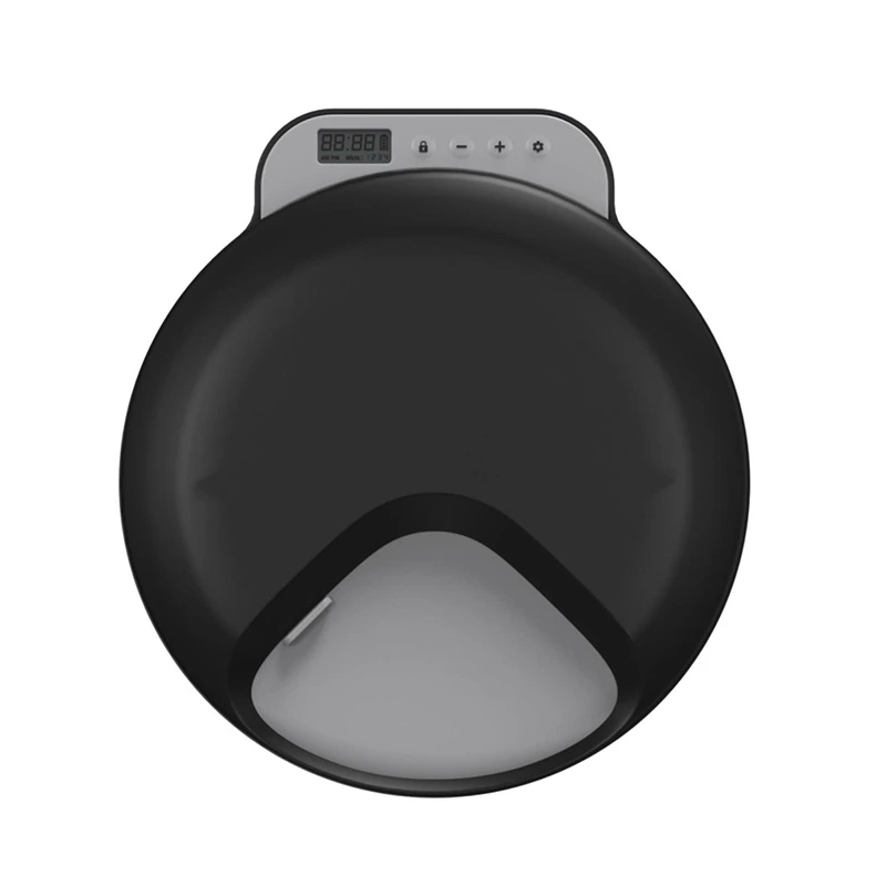 wholesale Alimentador inteligente para mascotas 4 comidas Alimentador de comida para gatos Tazón Alimentador automático inalámbrico de comida para perros con temporizador-negro 1