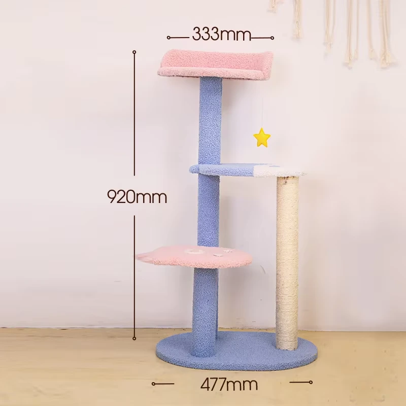 wholesale premium quality luxury cat climbing tree large cat condo with scratching posts-m 1