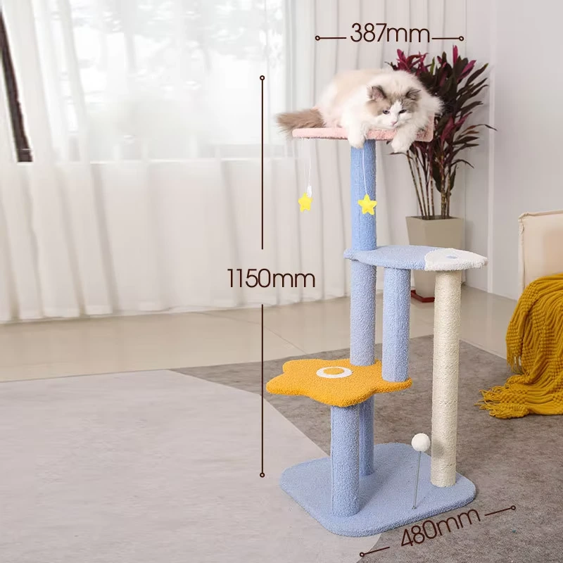 wholesale premium quality luxury cat climbing tree large cat condo with scratching posts 1