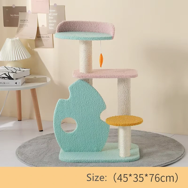 wholesale MangoLeaf Cat Tree Tower Unique Large Cat Bed Condo Cat Basket Bed cat toy -xs 1