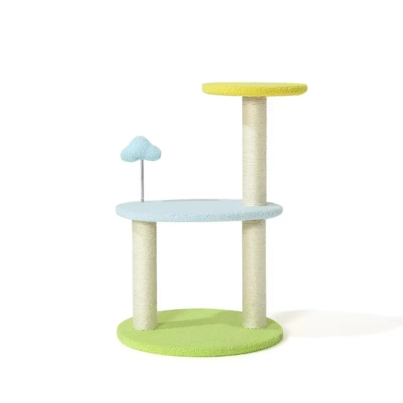 wholesale Cat Scratching Post Climbing Frame Tree House Modern Luxury Tower Scratching Post Cat Trees & Scratcher Wood Cat Trees 1