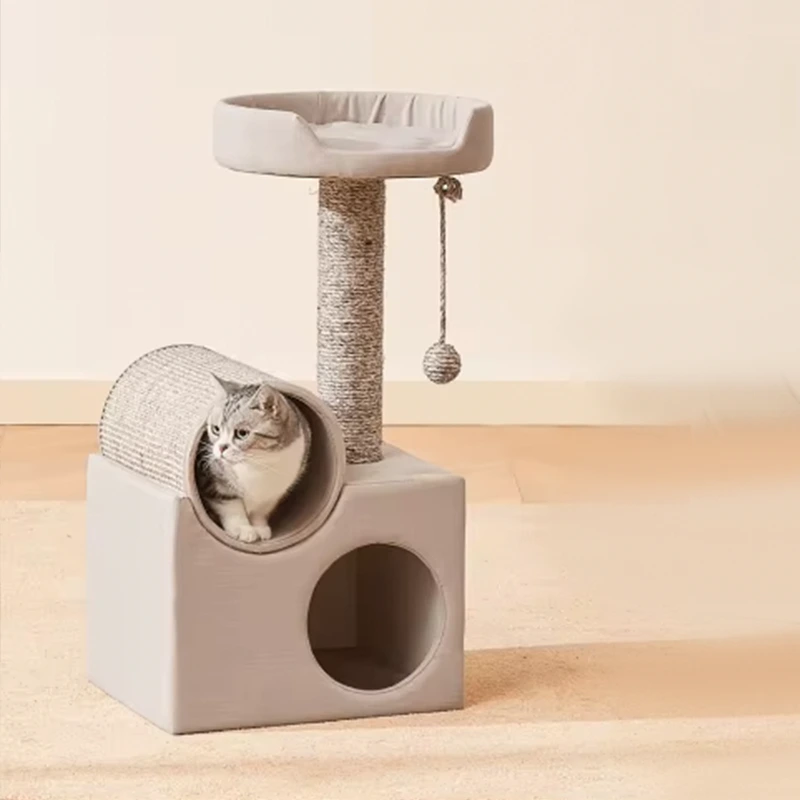 wholesale Factory direct cat tower large Size cat tree Wooden Sisal cat climbing frame Modern Luxury pet house 3 1