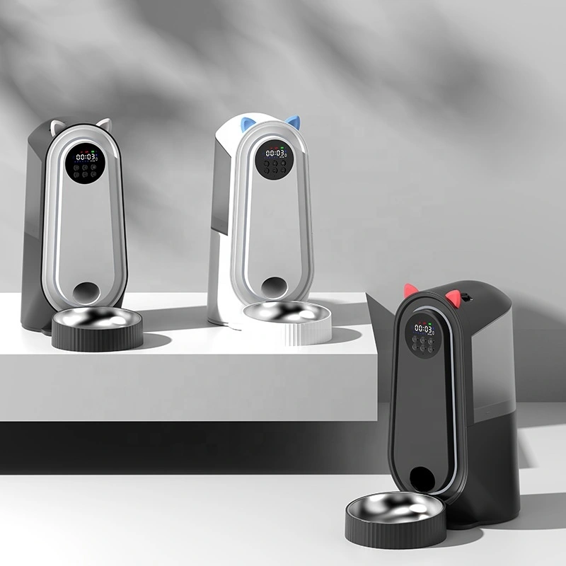 wholesale Auto Wifi App cámara programable mascota alimentación lenta alimentador automático para perros para gato-negro 1