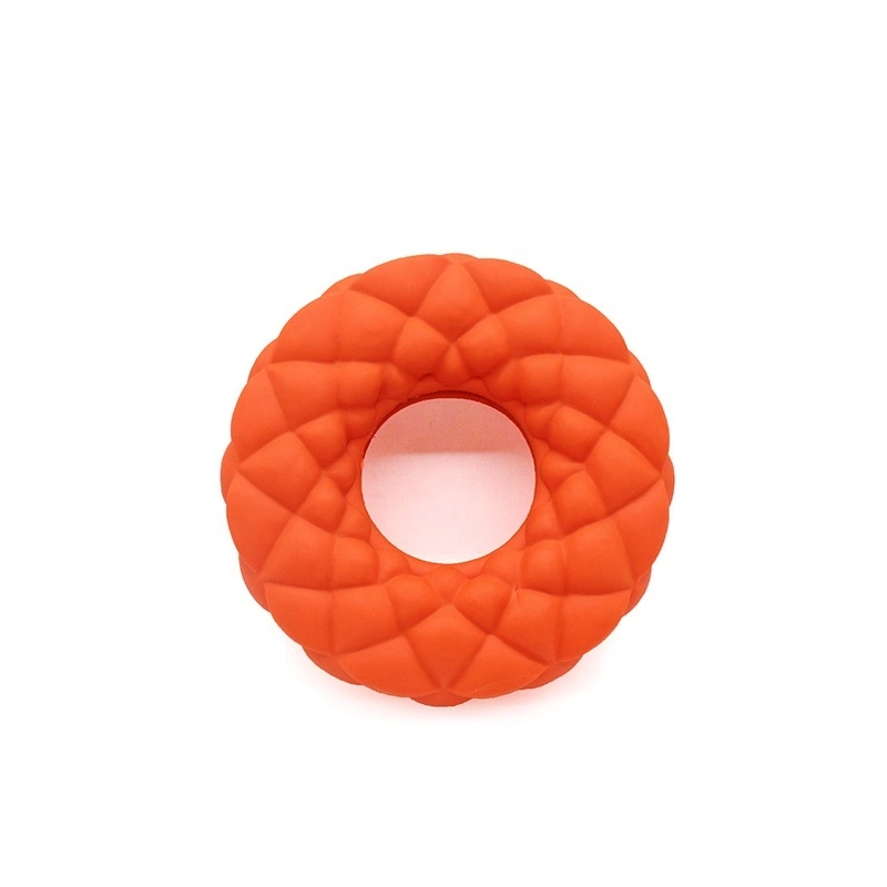 wholesale Juego de rompecabezas interactivo Anillo alimentador de goma Juguete para perros para gatos Cachorros Mejora del tiempo de juego Accesorios para mascotas Juguete para masticar-naranja 1