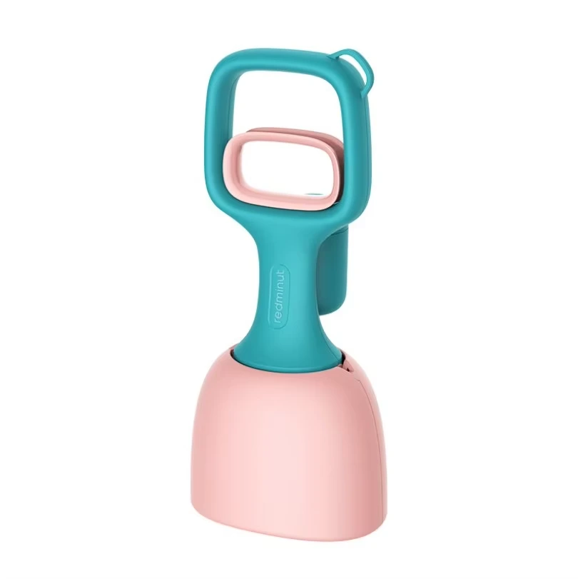 wholesale Mango corto Multicolor Perro Pooper Scoop mascota Poop Shit Picker Limpiador de recogida limpio con soporte para bolsa de arena-rosa &verde 1