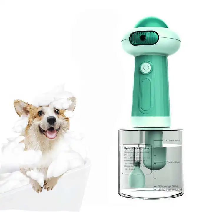 wholesale Nuevo baño para mascotas Espuma eléctrica mágica Baño para perros Buen ayudante Baño para gatos Máquina de burbujas-verde 1