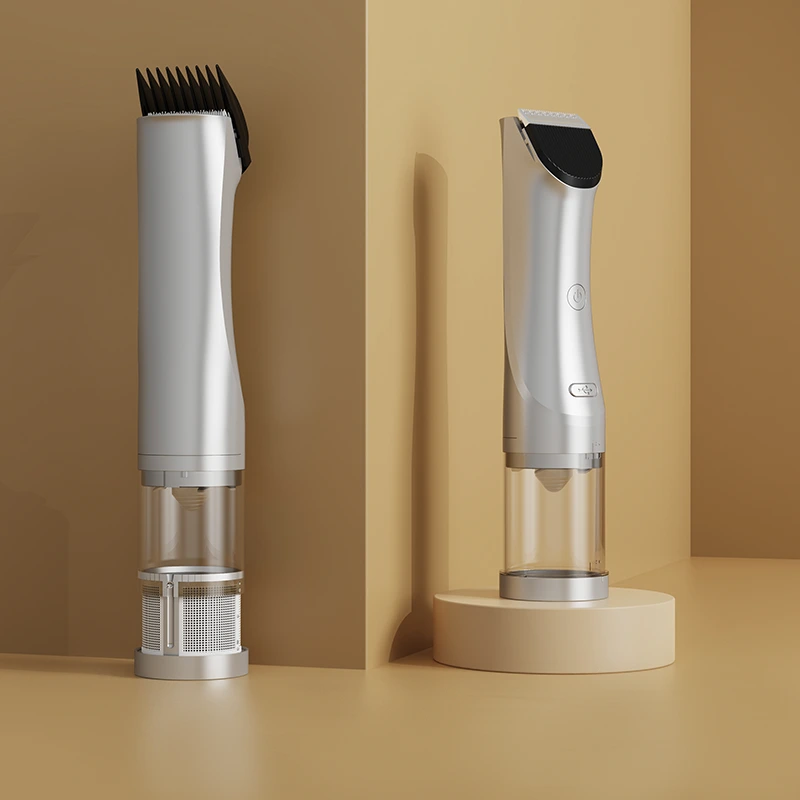 Cortadora de pelo eléctrica inalámbrica para mascotas, cortadora de pelo al vacío, resistente al agua, superpotencia, color plateado, venta al por mayor 1