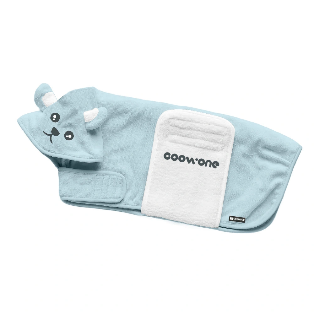 wholesale Dog Drying Coat Dressing Gown Pet Clothes Drying Towel Bath Robe Adjustable Bathrobes For Dogs-blue 1