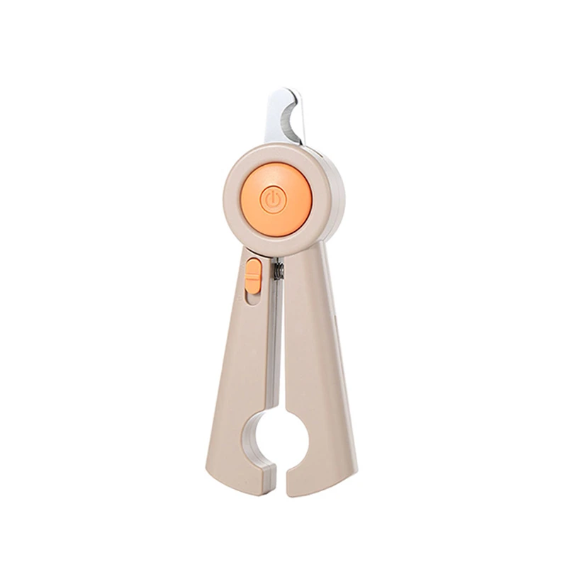 Groothandel Dierbenodigdheden Veilig en Gemakkelijk Knippen Led Kat Nagelknipper Hond Nagelschaartje Huisdier Nagelknipper Met Led-bruin + oranje 1