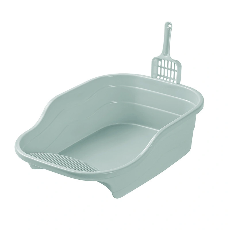 groothandel Huisdieren Kattenbak Accessoires Extra Grote Reiniging Kattentoilet Kattenbak niet-slimme kattenzandbak-blauw 1