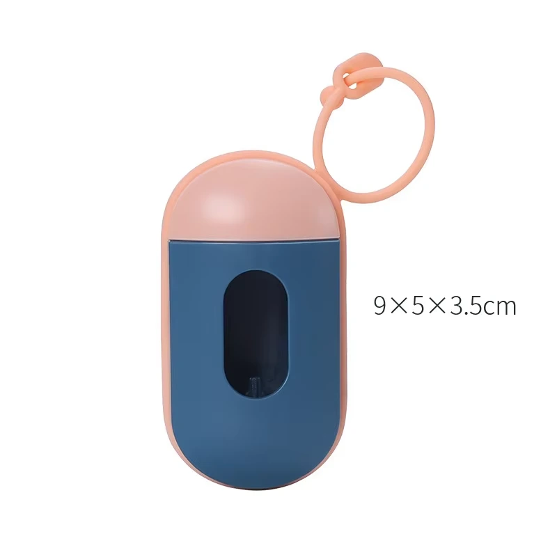 groothandel draagbare schoonmaakproducten voor huisdieren schoonmaakproducten hondenverzorgingshulpmiddel huisdierkakzakdispenser kakzakhouder-blauw + roze 1